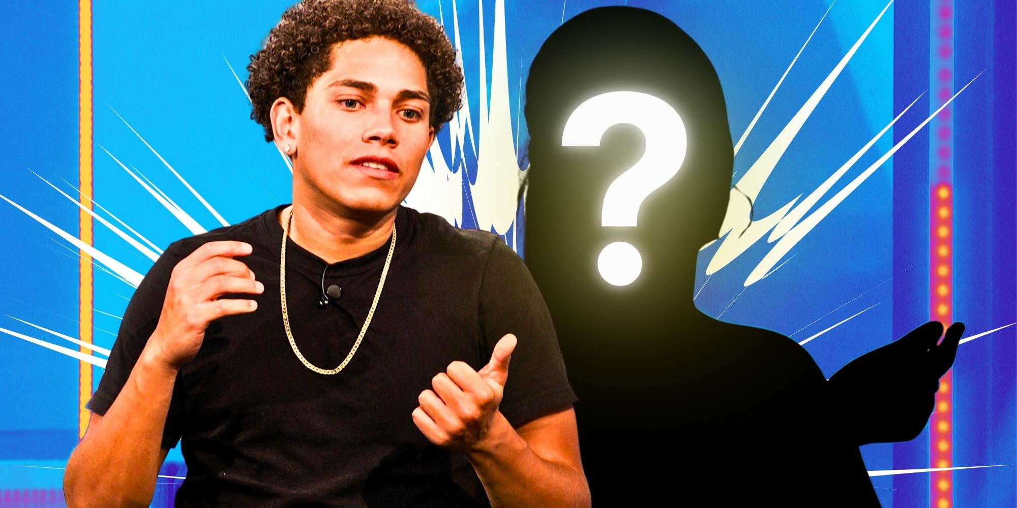 Big Brother 26’s Cedric Hodges looks unsure next to a mystery figure.