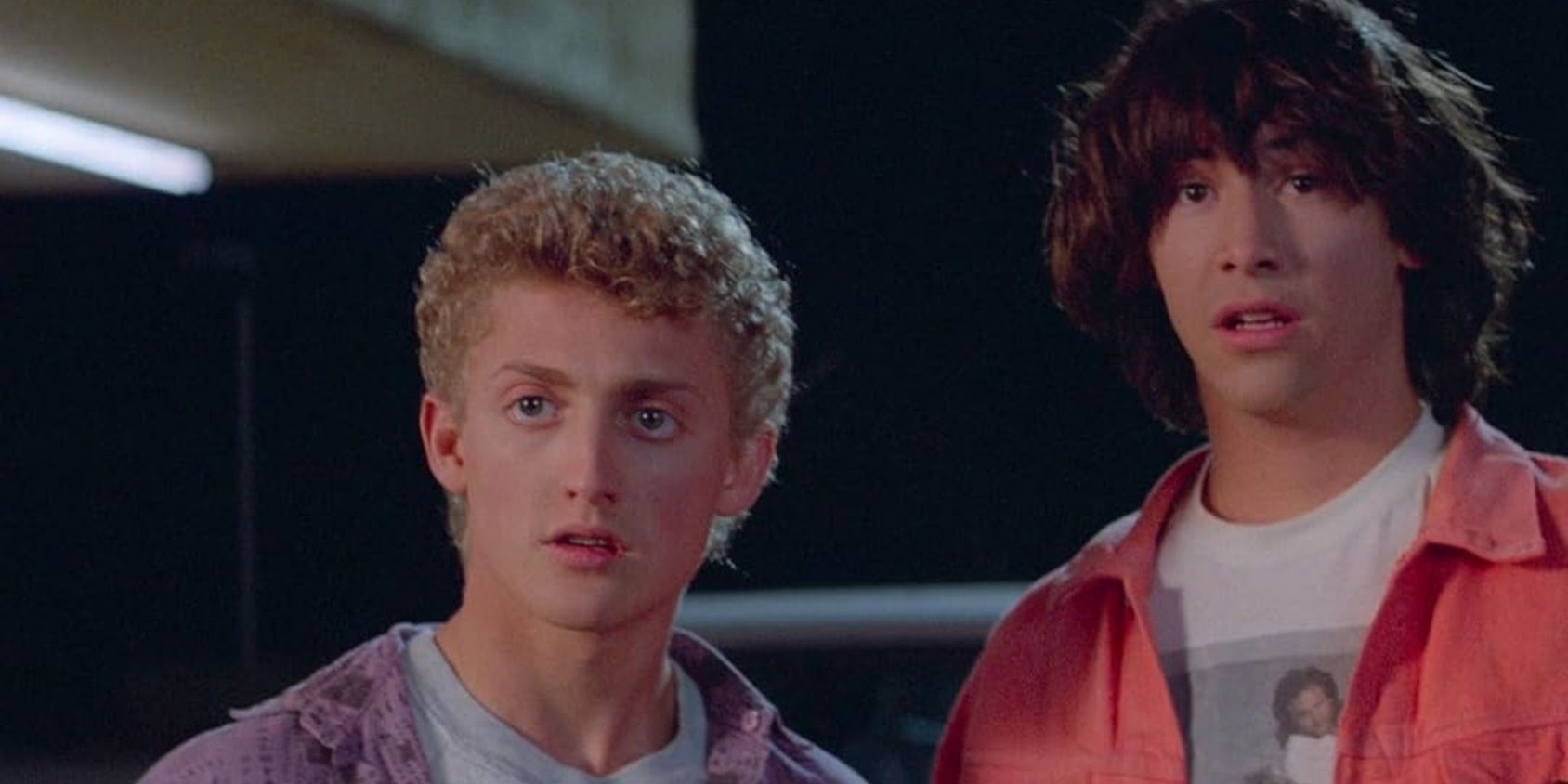 Bill e Ted parecendo surpresos