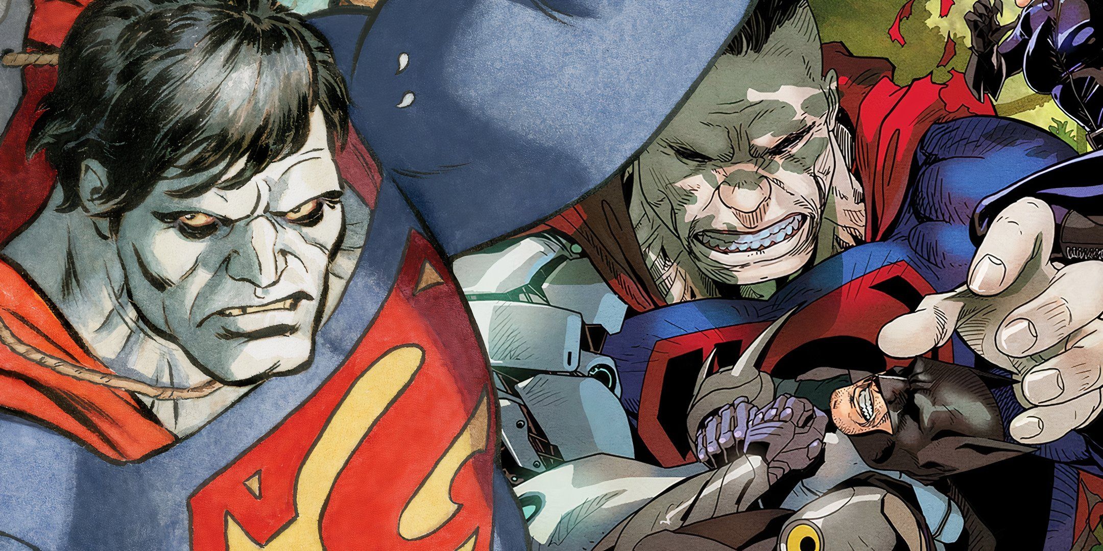 Bizarro and His Improved Form Choking Batman DC