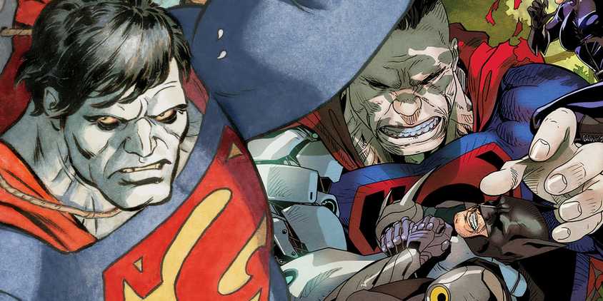 Bizarro and His Improved Form Choking Batman DC
