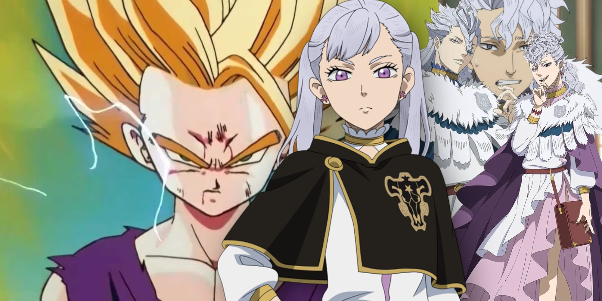 Black Clover Dragon Ball Z reference Noelle and Gohan Kamehameha