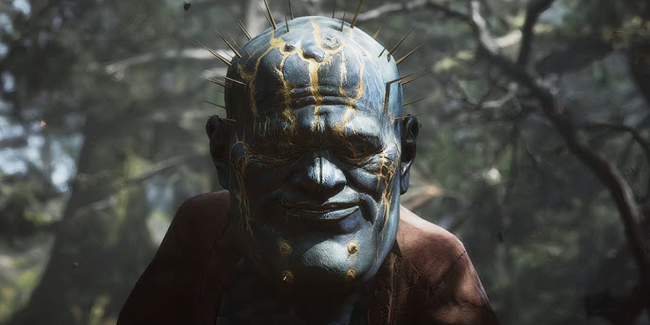 A close-up of the Wandering Wight's head in Black Myth: Wukong.