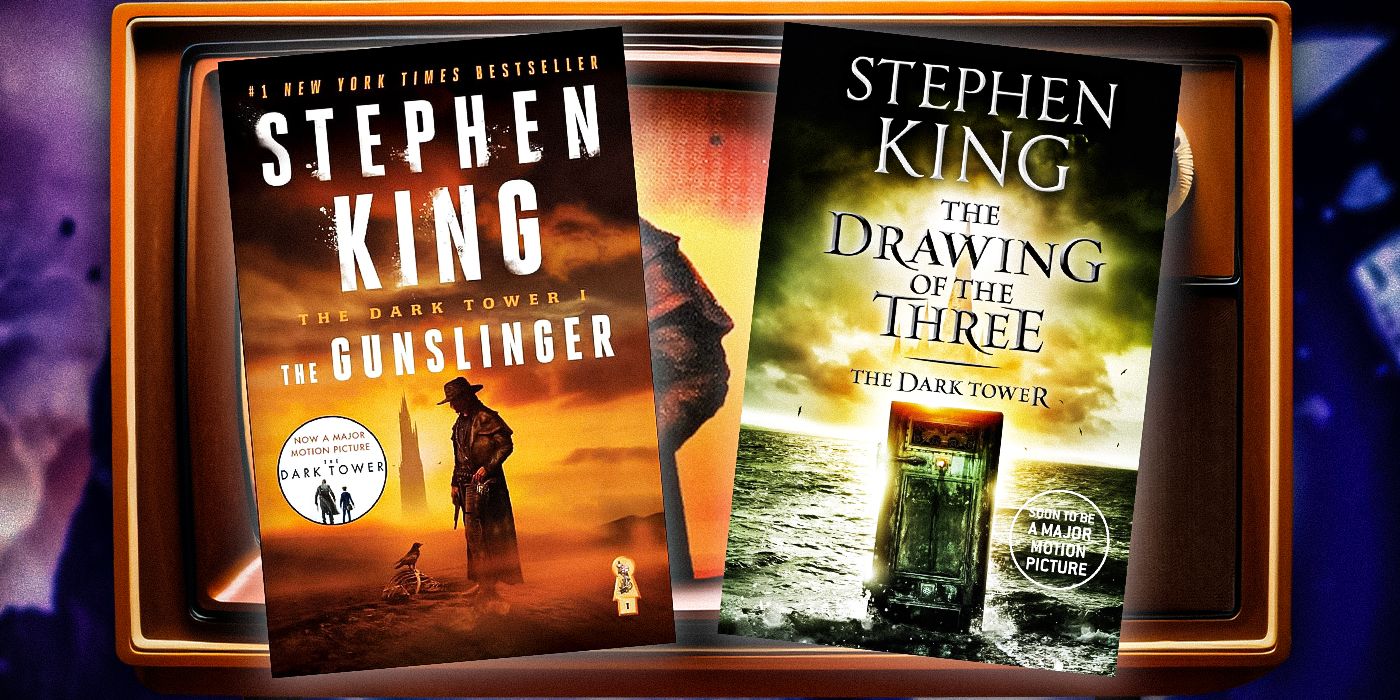 The Gunslinger and The Drawing of the Three by Stephen King book cover backgrounds