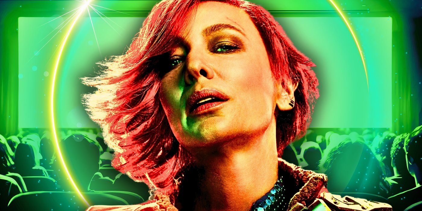 Cate Blanchett as Lilith in Borderlands and a movie theater