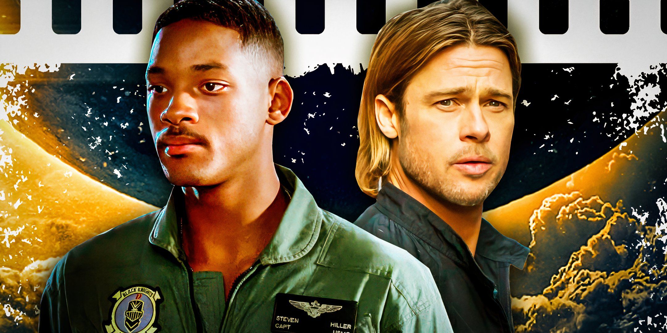 Brad-Pitt-as-Gerry-Lane-from-World-War-Z-and-Will-Smith-as-Capt