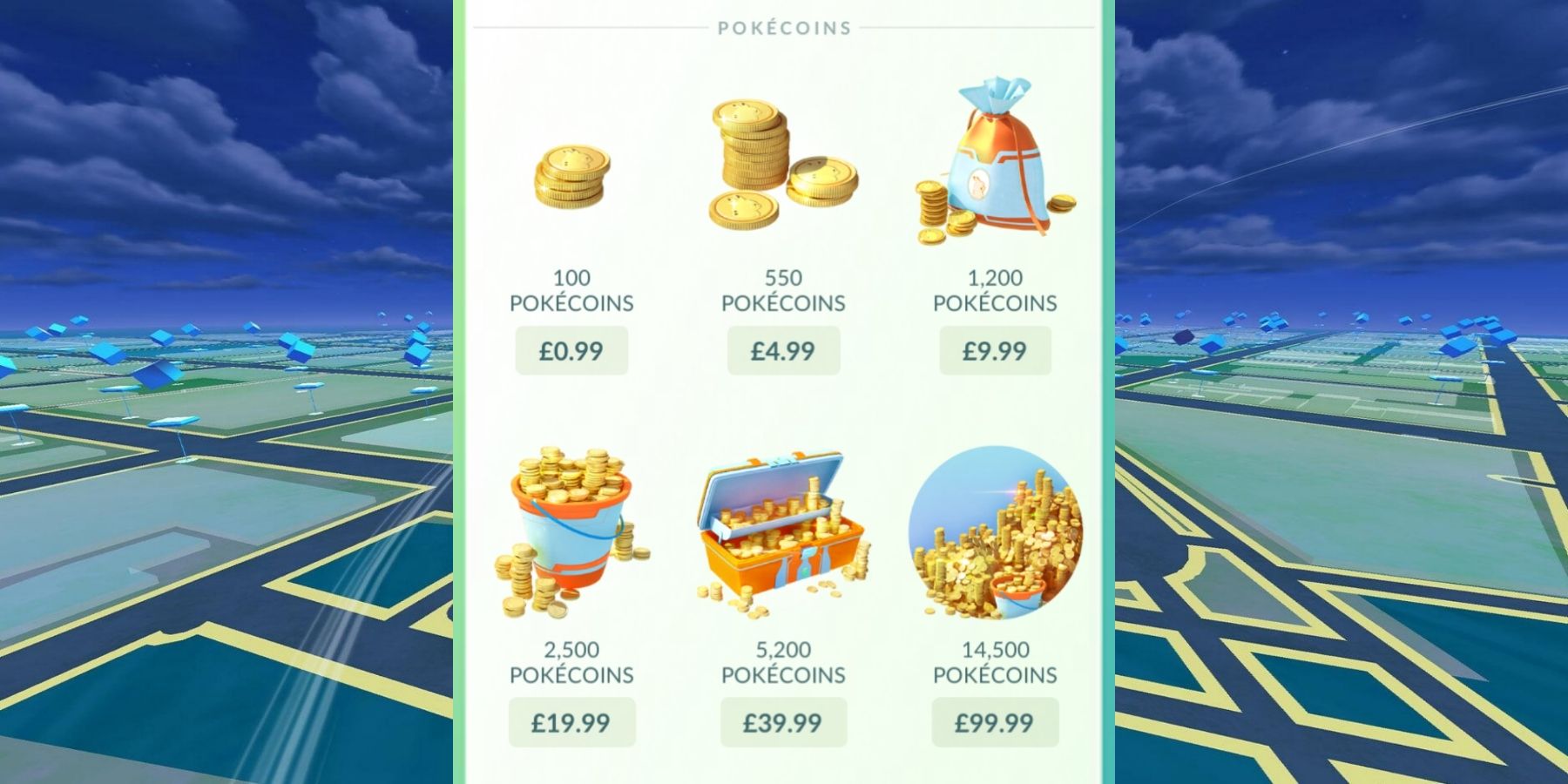 Buy Pokemon GO coins directly in the app