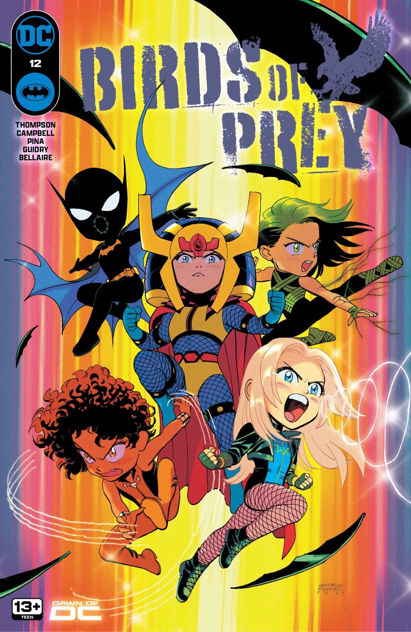 Birds of Prey 12 Key Covers: Black Canary, Vixen, Big Barda, Cassandra Kane Batgirl and Sin animated versions.