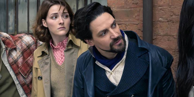 Characters from The Librarians The Next Chapter Peering Down an Alley