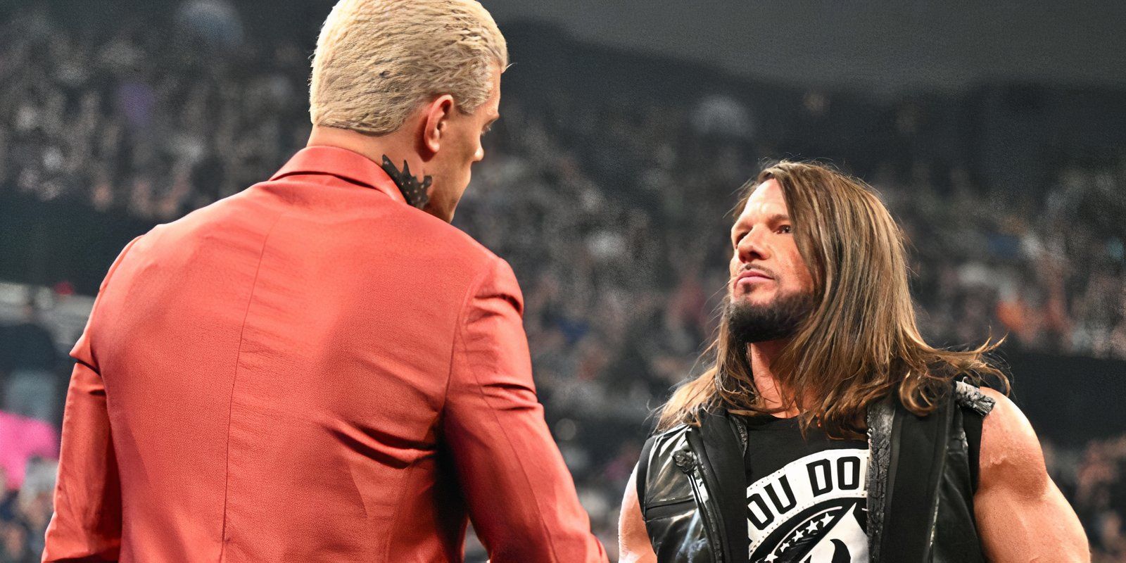 Cody Rhodes and AJ Styles shake hands on the run up to Backlash 2024
