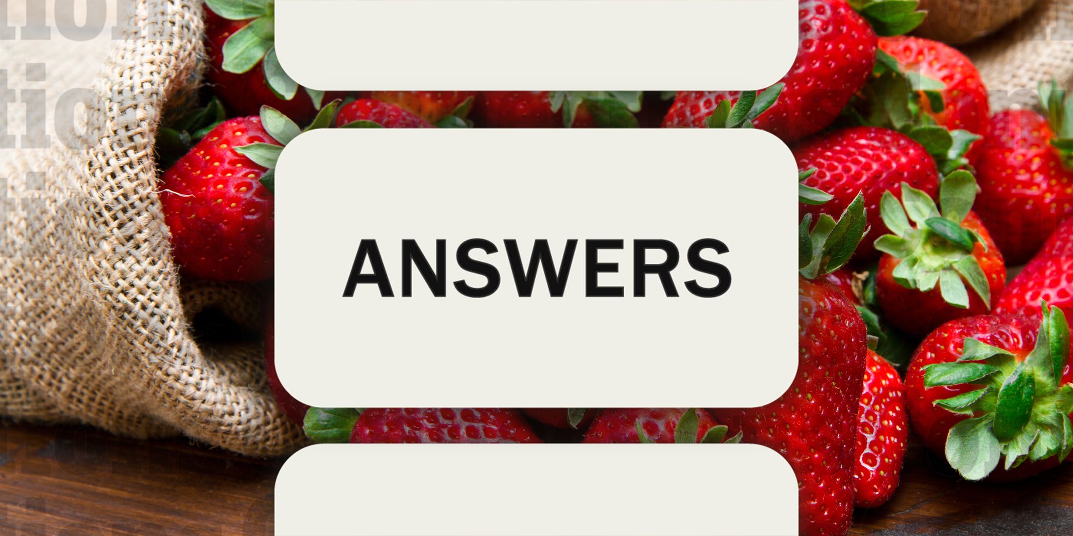 Ein Strauß Erdbeeren für Connection Answers am 10. August