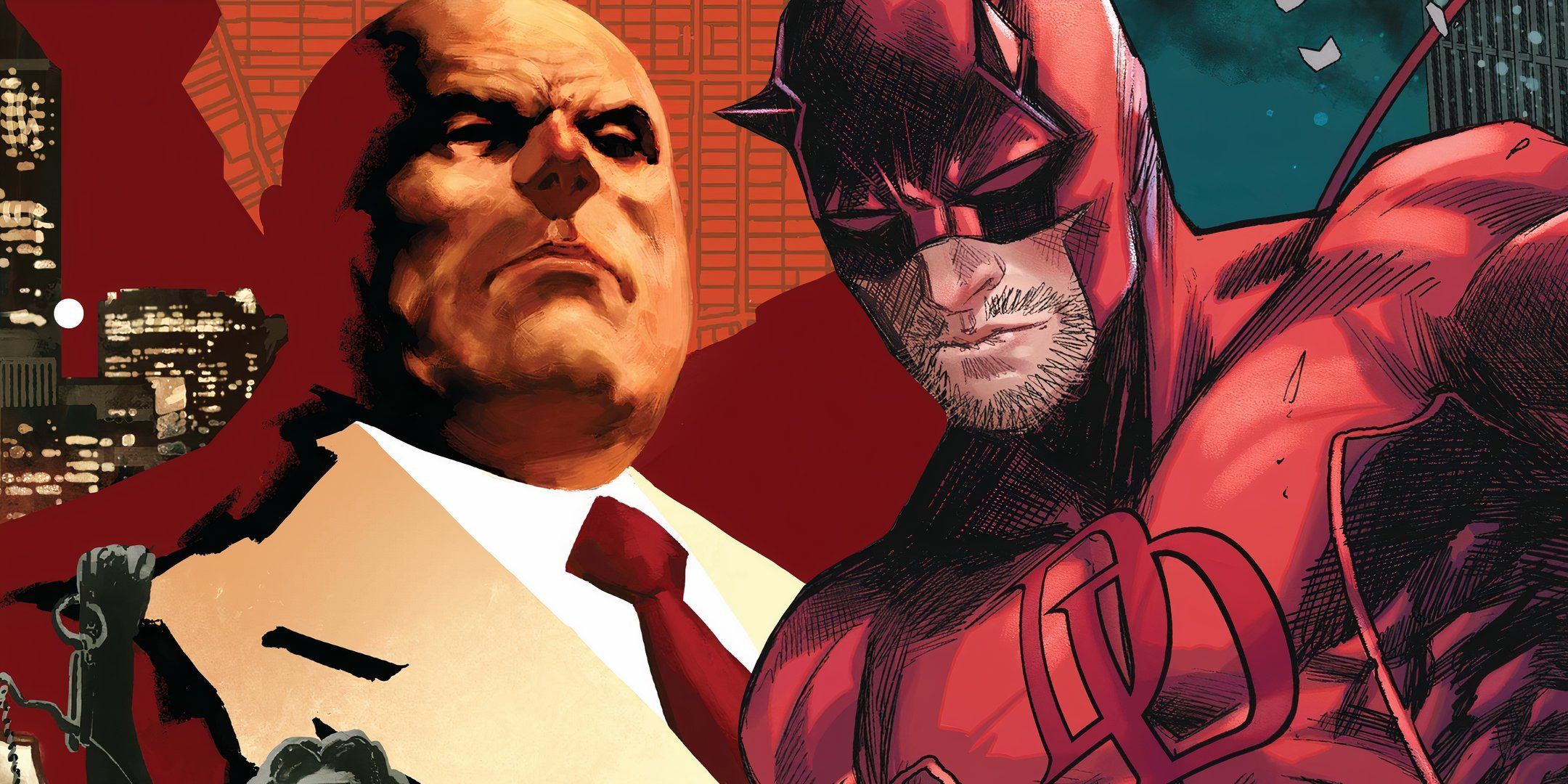 Daredevil and Kingpin Featured Marvel