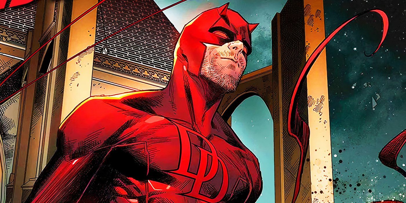 Daredevil con un traje rojo brillante en Marvel Comics