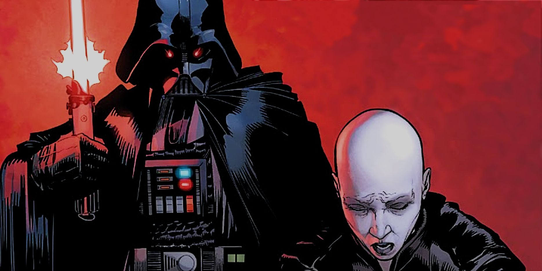Darth Vader confronts the Umbaran in Star Wars Darth Vader