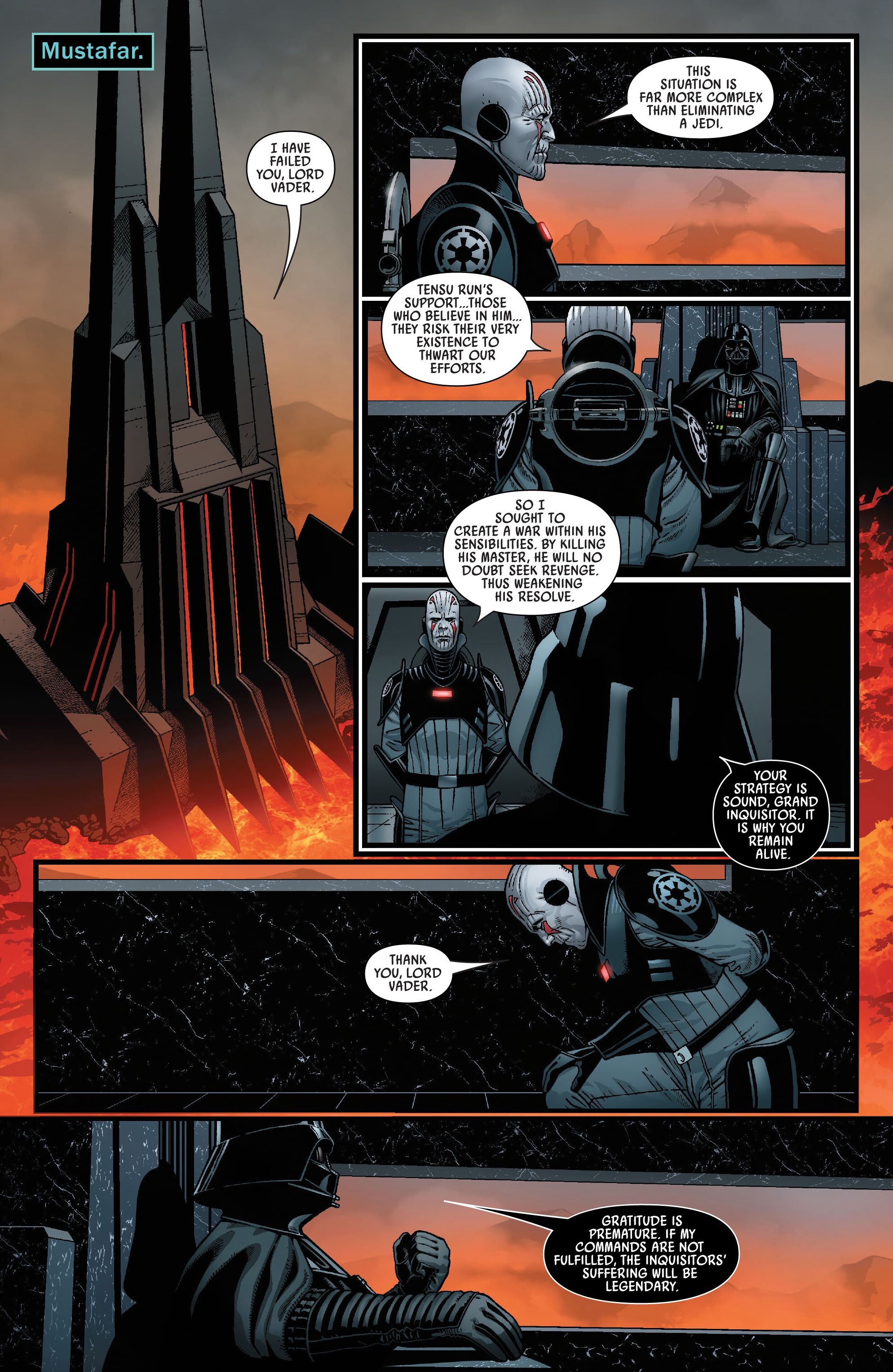 Darth Vader promete sofrimento aos seus inquisidores