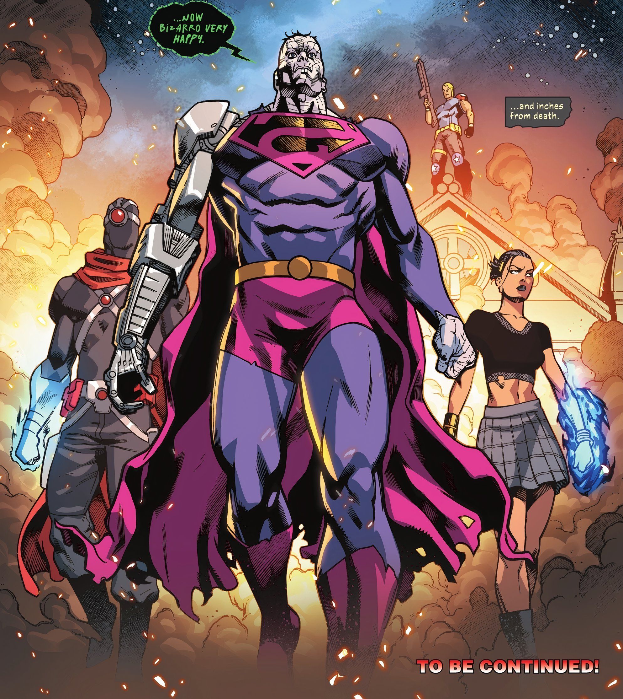 Deadeye Bizarro com novo braço Black Alice e Gunsmith prendem Batman DC