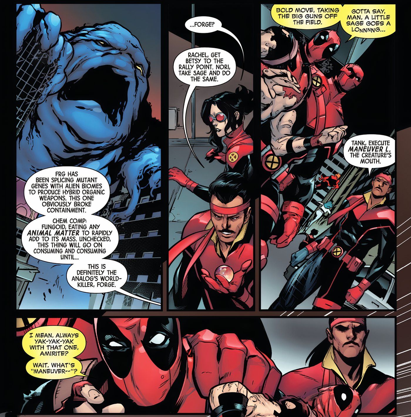 Deadpool doesn't like Sage X-Force