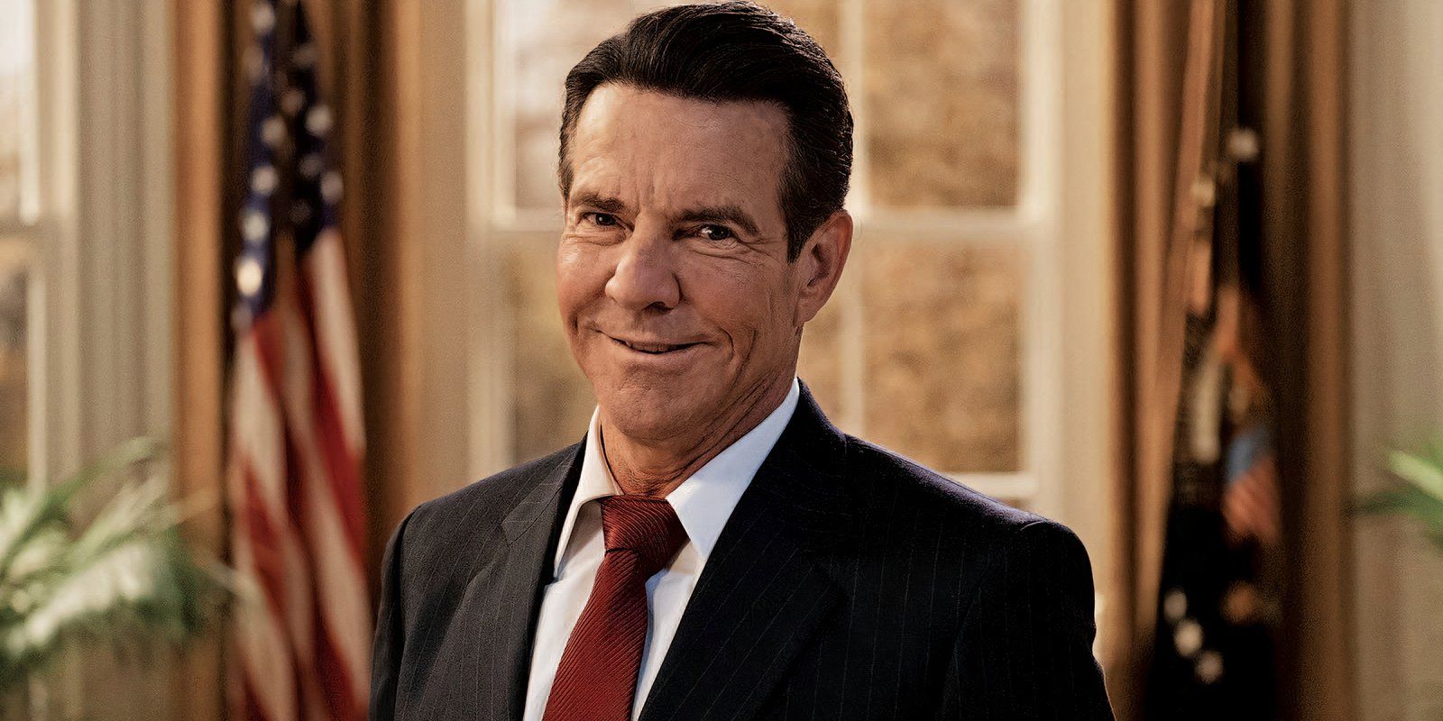 Dennis Quaid dans le rôle de Ronald Reagan dans le bureau ovale dans Reagan 2024