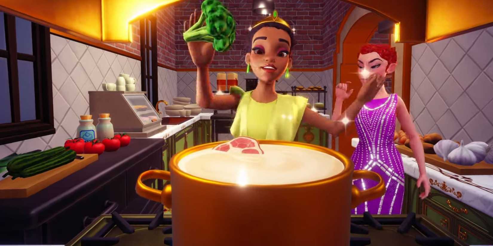 Disney Dreamlight Valley Tiana cooking