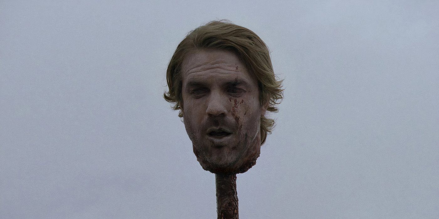 D.J's head on a pike in the world's fair episode of The Walking Dead