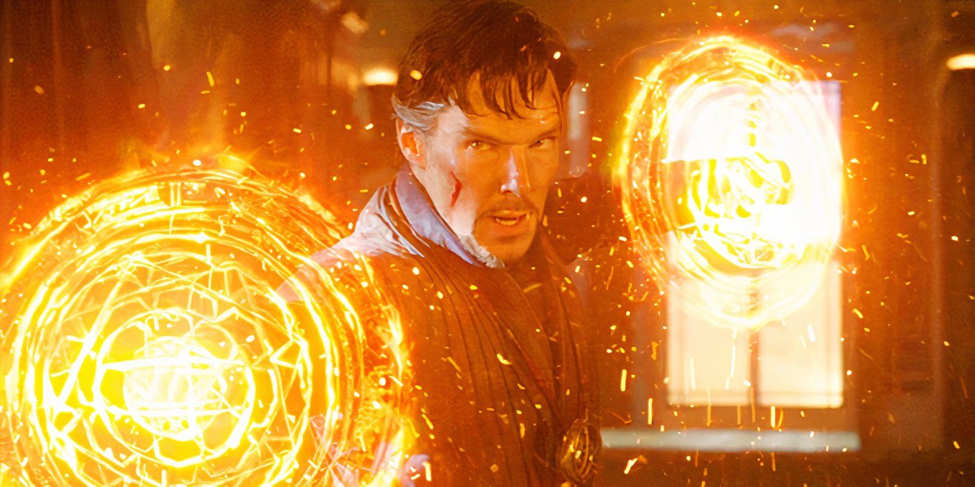 Doctor Strange fighting with magic in Doctor Strange in the Multiverse of Madness