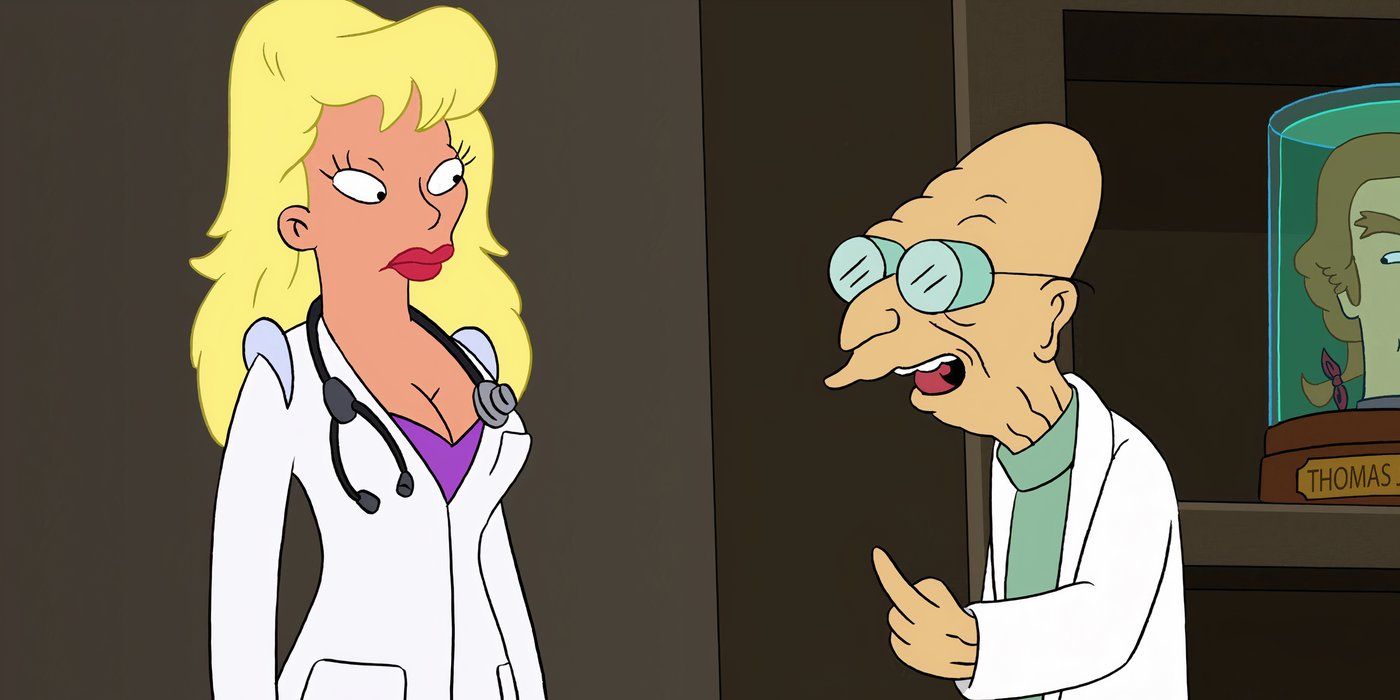 Dr. Cahill and Farnsworth in Futurama