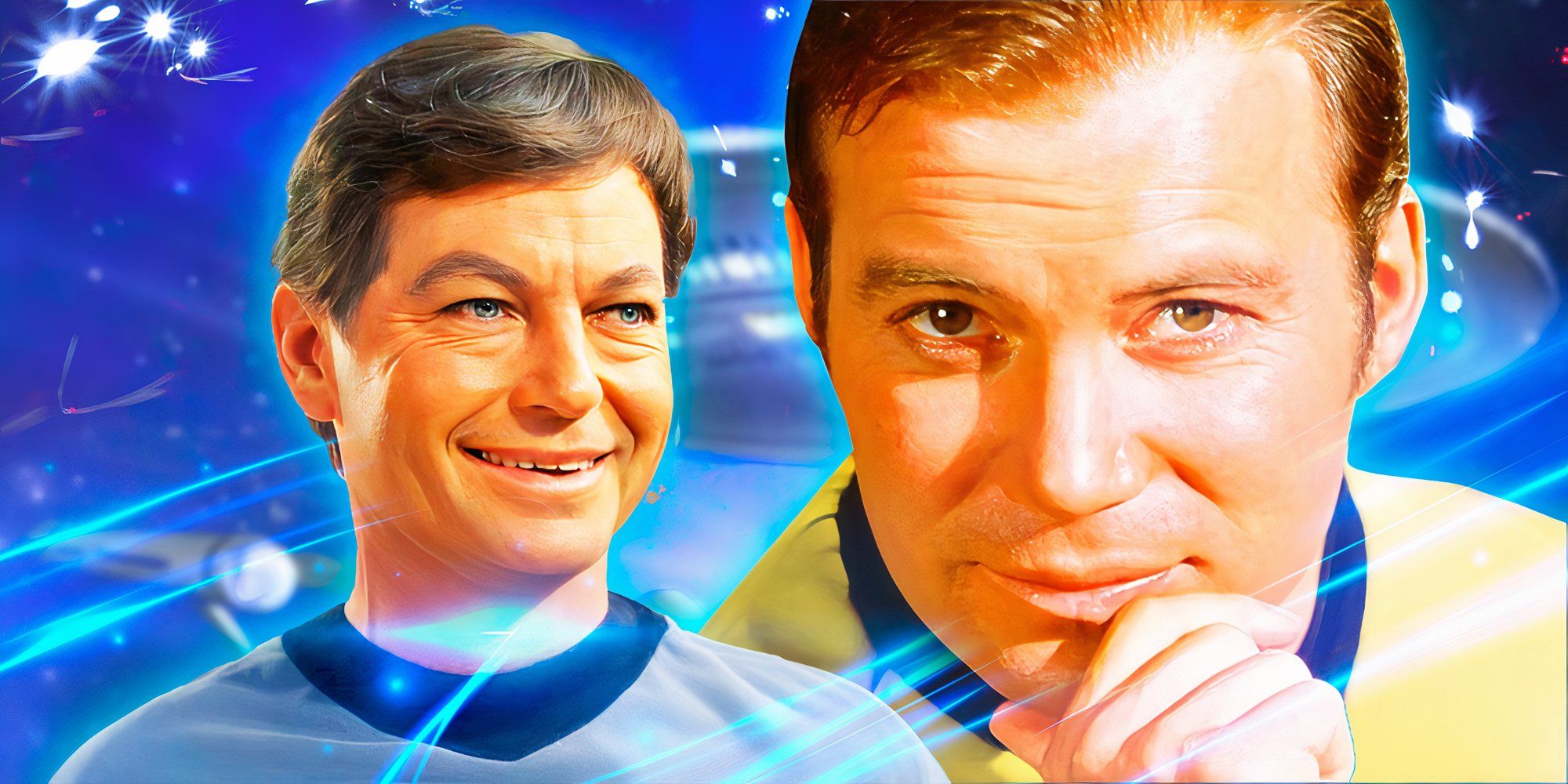 Dr. McCoy (DeForest Kelley) & Captain Kirk (William Shatner) from Star Trek
