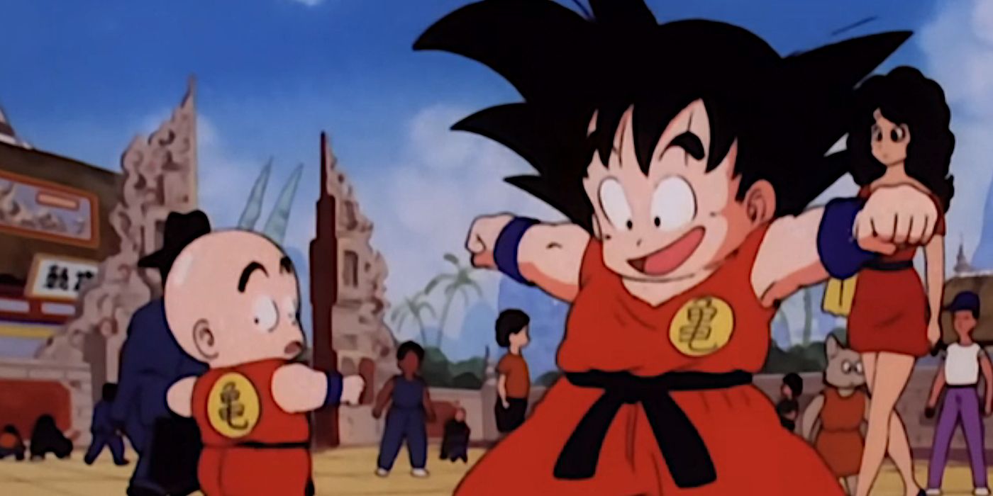 Dragon Ball Goku and Krillin going to the Tenkaichi Budokai tournament