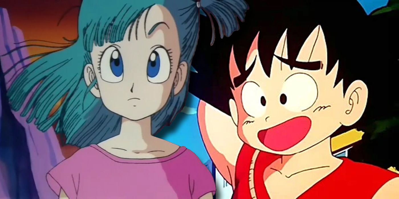 Goku looking a little shy next to Bulma.
