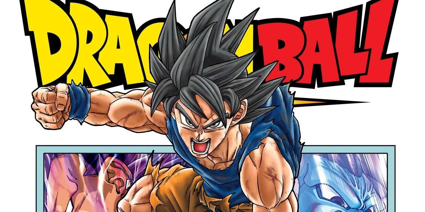 Super capa de Dragon Ball com Goku e o logotipo.