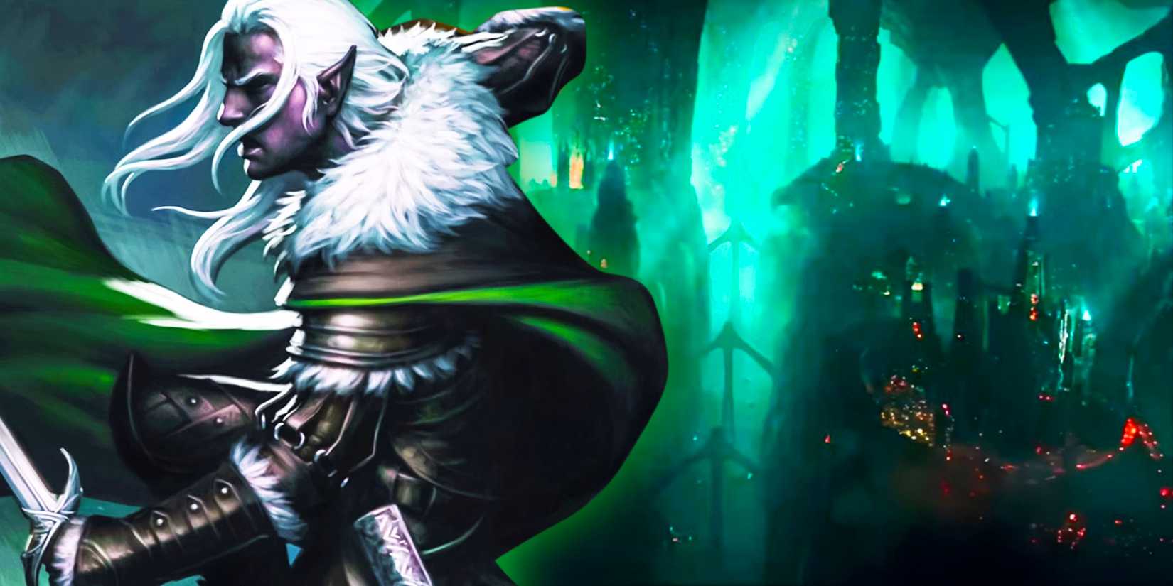 Drizzt set against an Honor Among Thieves shot.