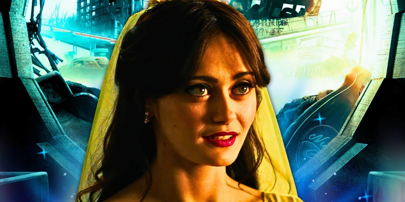 Custom image of Ella Purnell as Lucy MacLean wearing a veil in Fallout