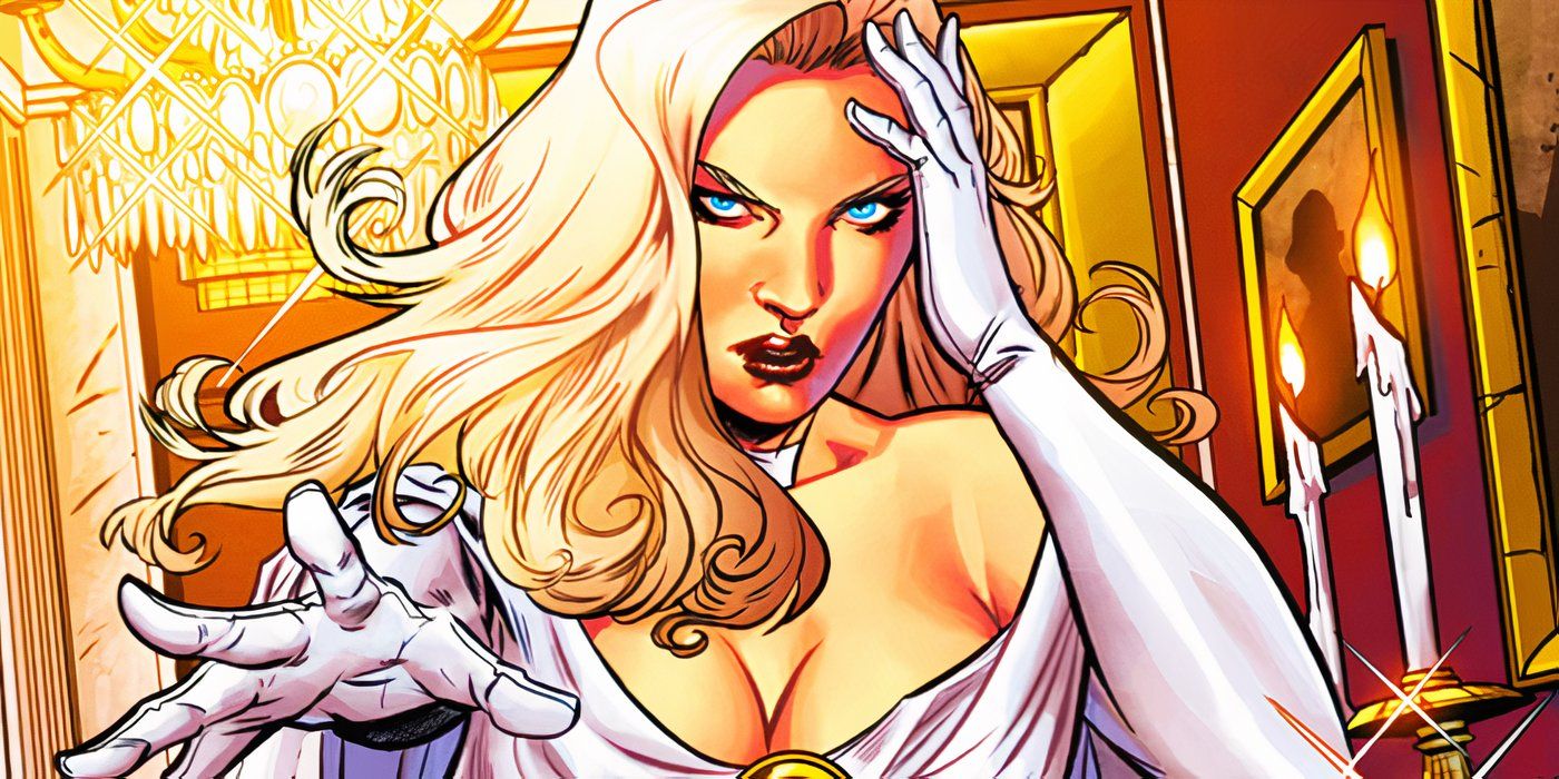 Emma Frost using her powers in Marvel Comics