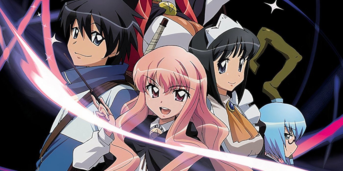 familiar of zero cast: louise, tabitha, siesta, saito