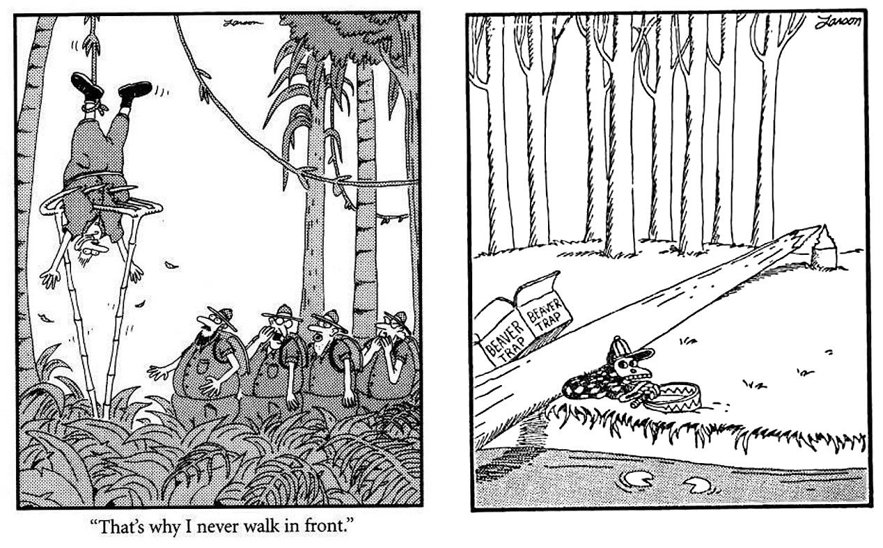 far side comics where characters die