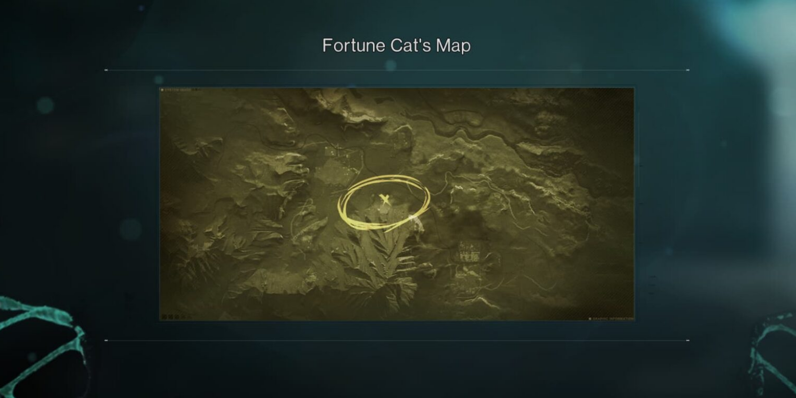 Mapa do gato da sorte de Once Human