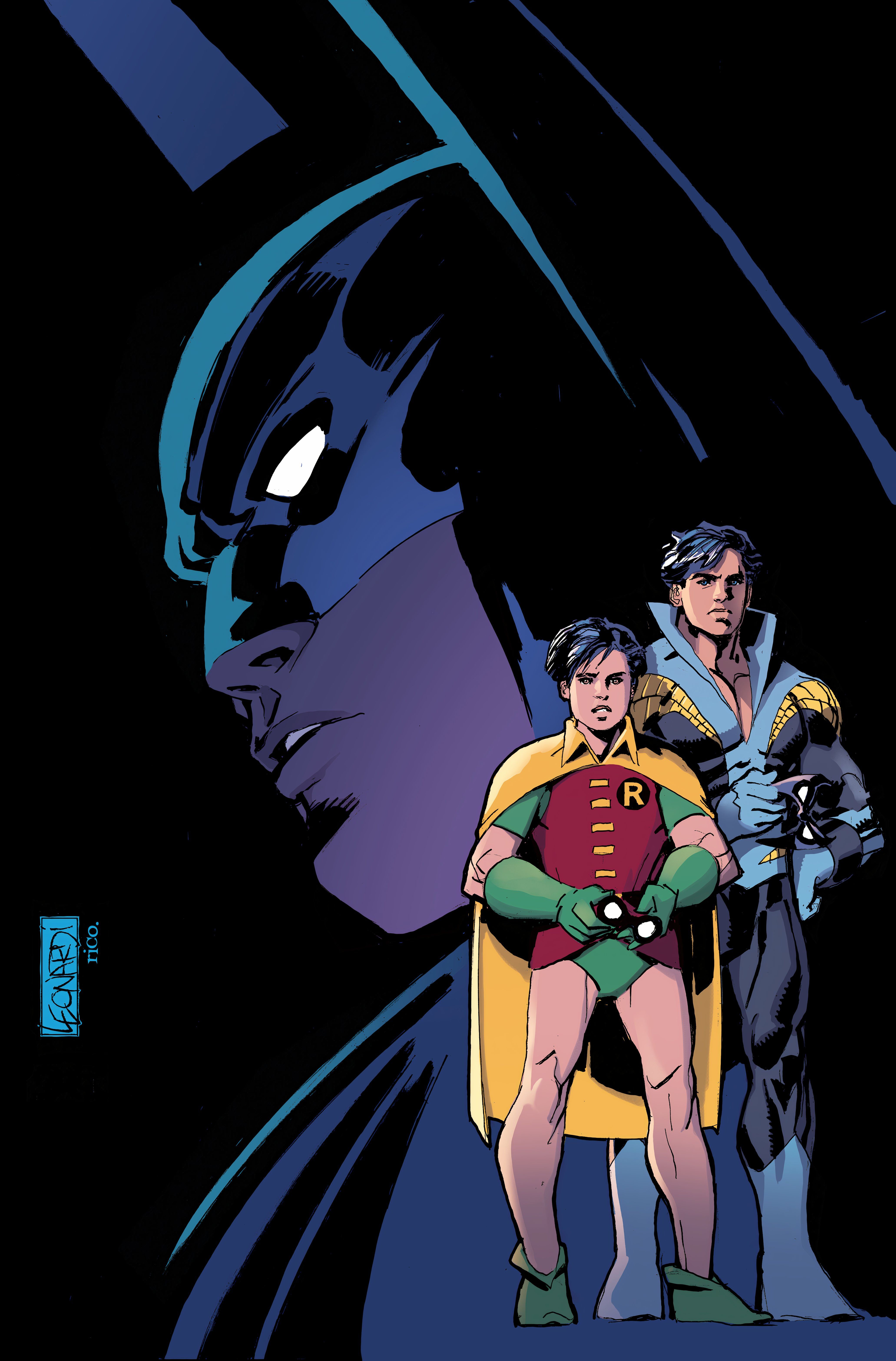 Do DC Vault Death In The Family Robin Lives 3 Cover Jason e Nightwing juntos com Batman em segundo plano DC