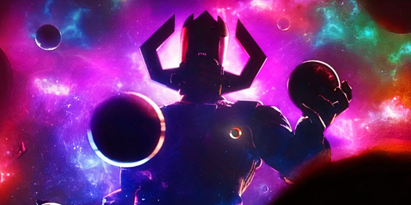 Galactus holds a planet in space in Marvel Comics