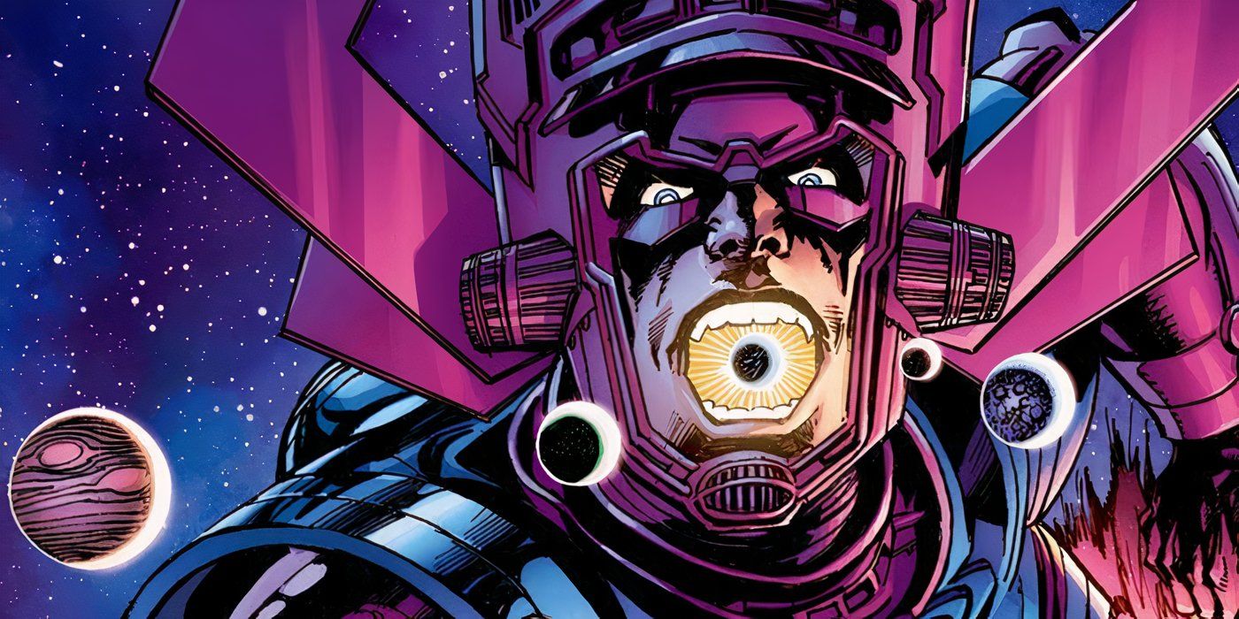 Galactus devorando um planeta inteiro com uma só mordida.