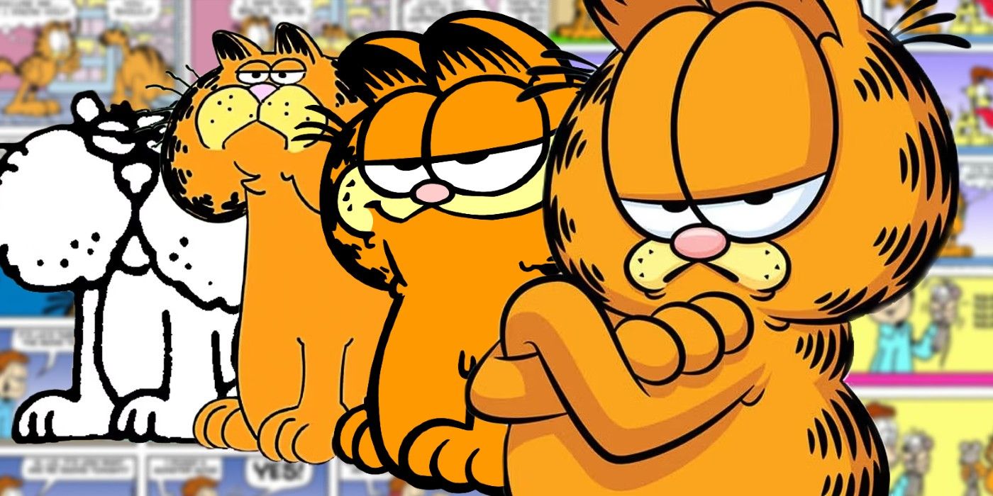 Garfield Design Changes over the Years