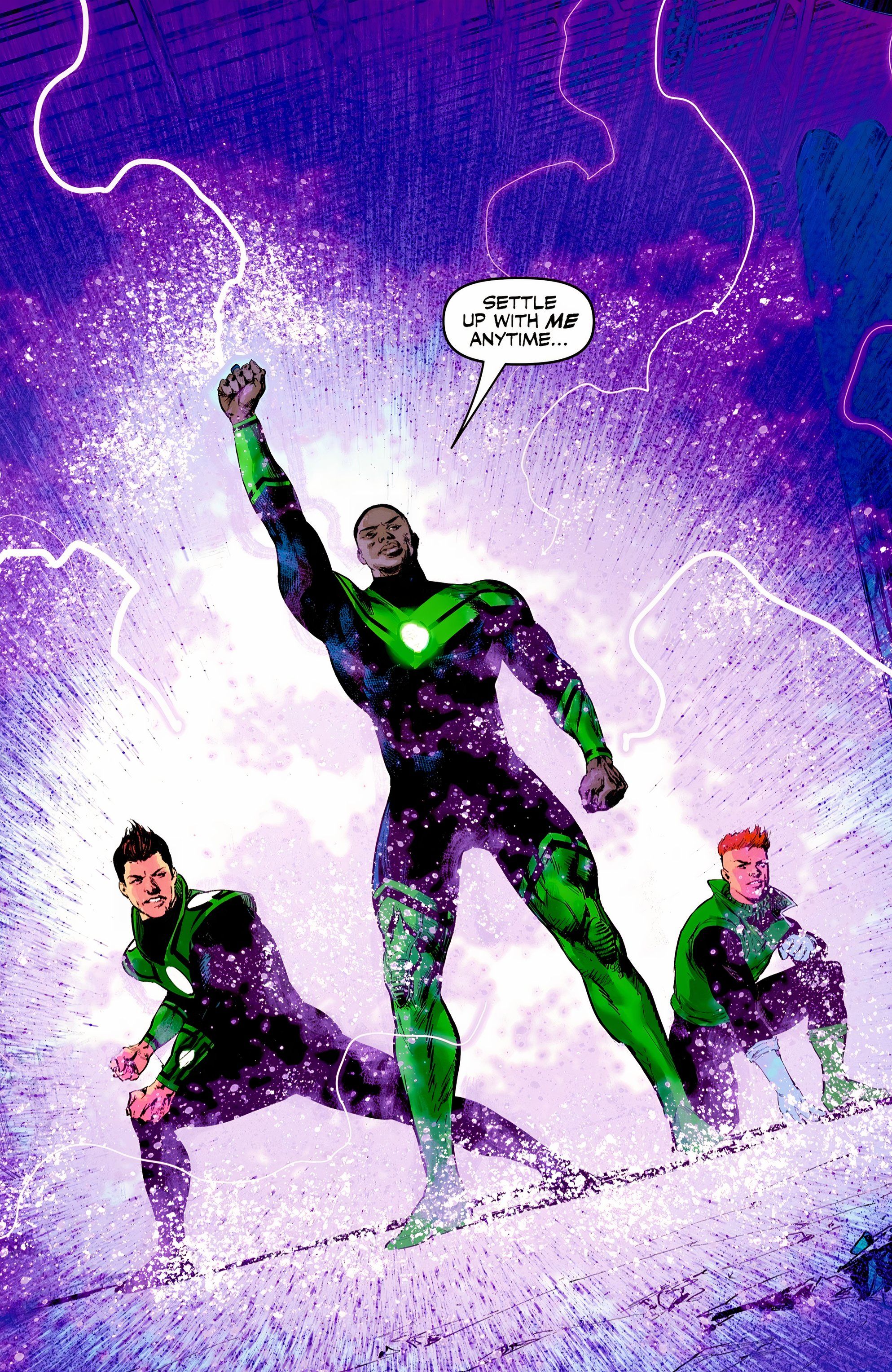 Green Lantern John Stewart Comes to Earth with Shepherd and Gardner at His Side DC