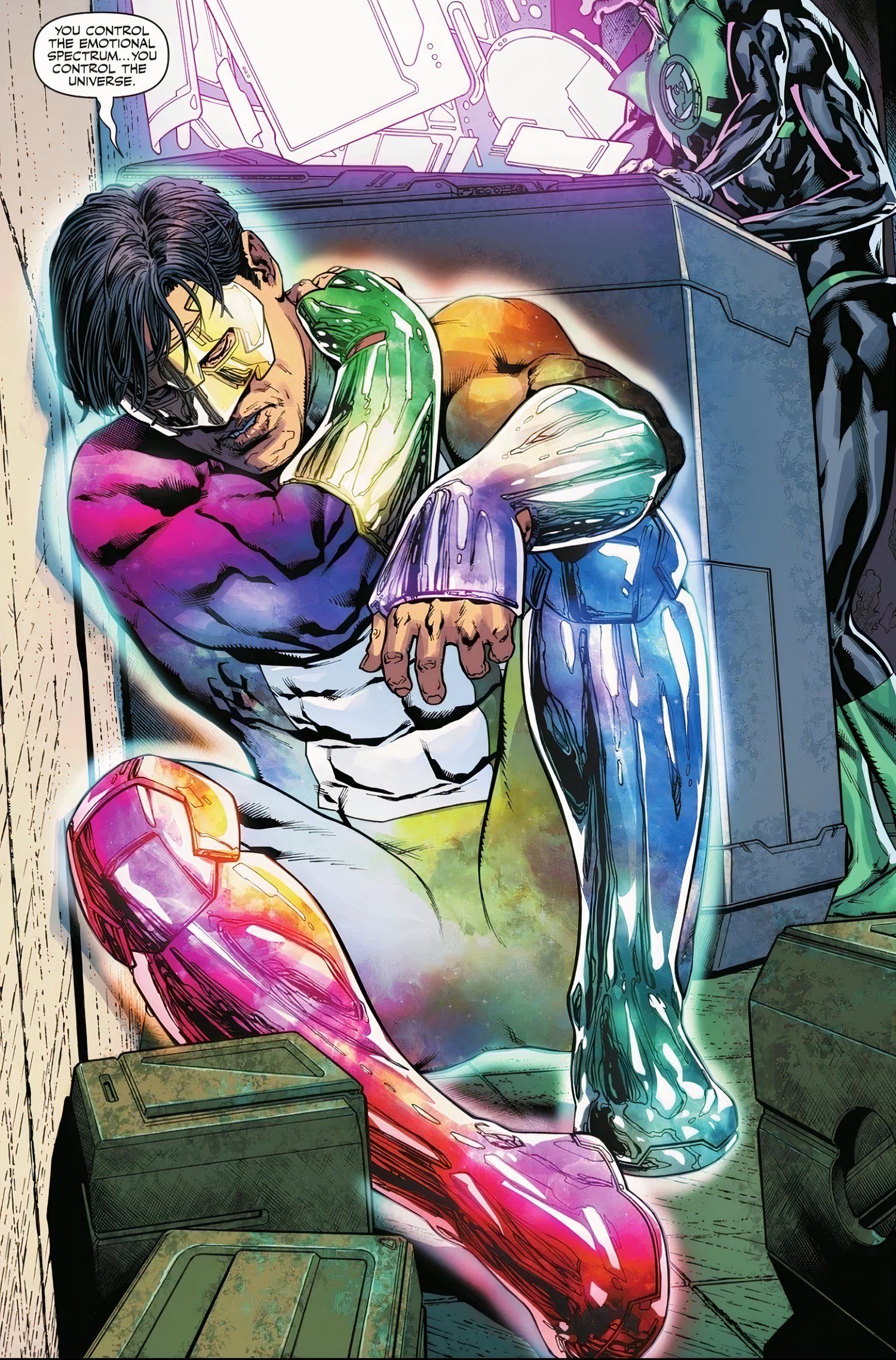 Green Lantern Kyle Rayner with Rainbow Costume DC