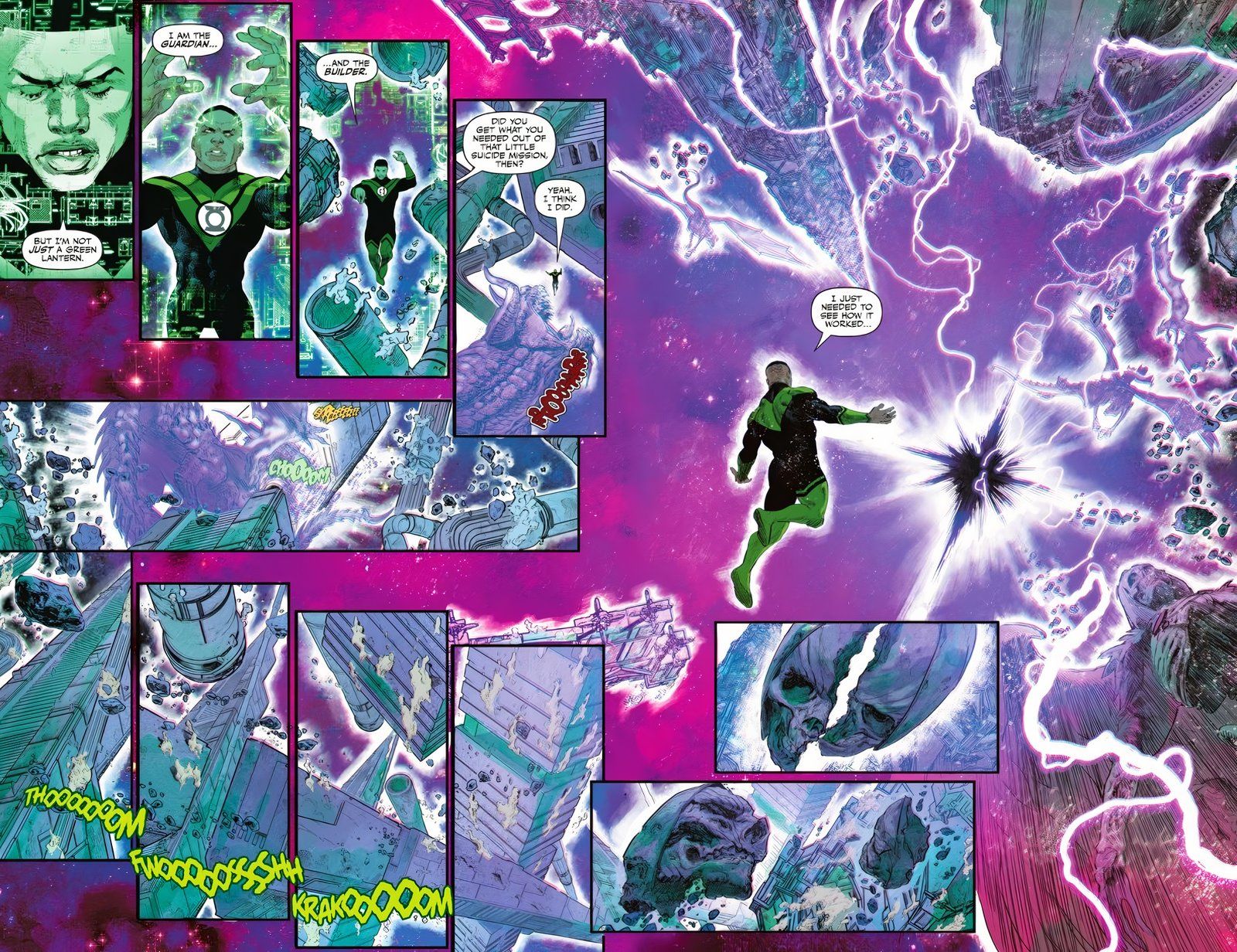 Lanterna Verde reconstrói a necrópole em torno de Dark Star DC