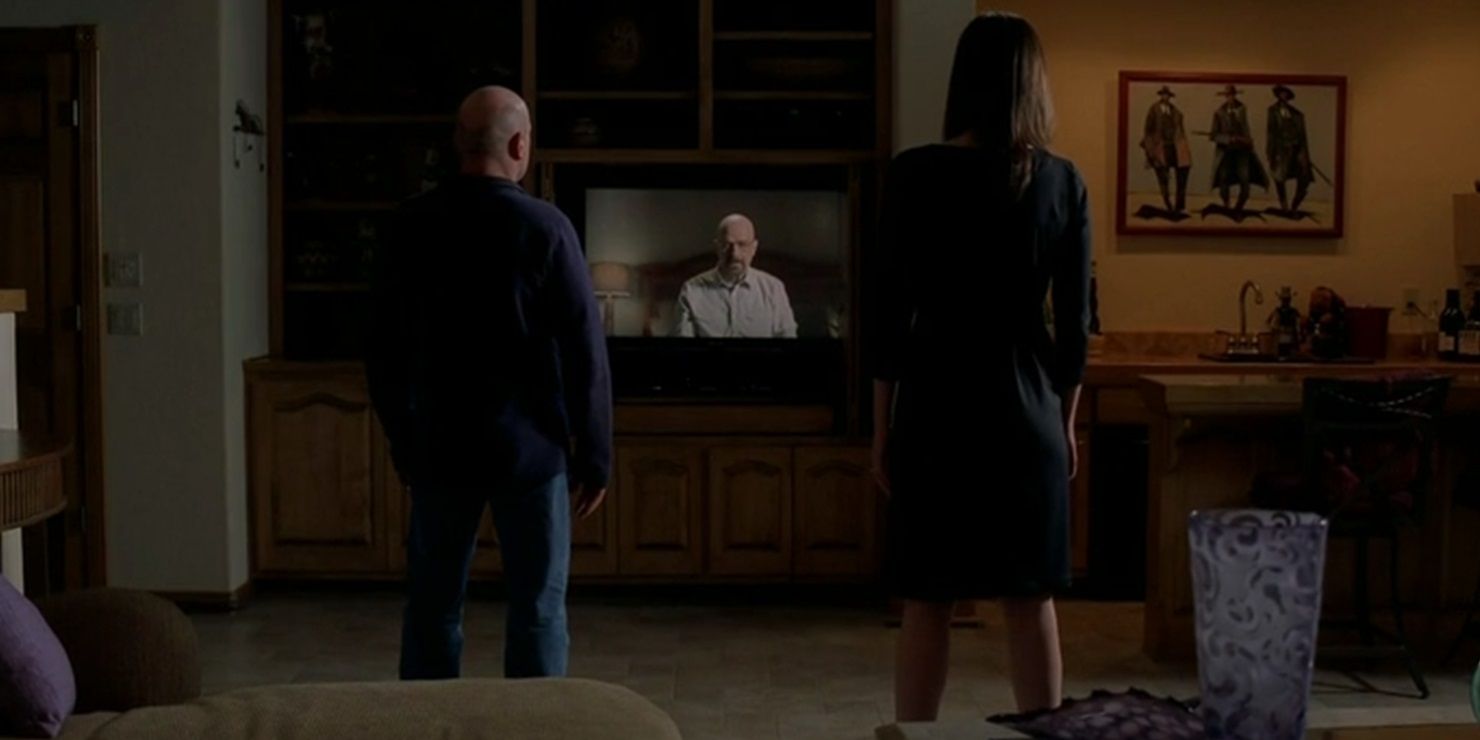 Hank and Marie watch Walt's confession in Breaking Bad