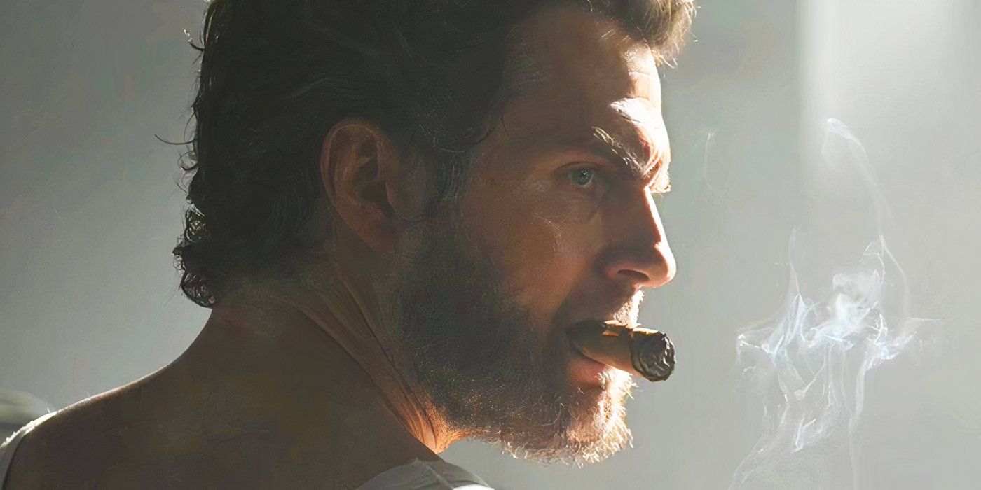 Wolverine de Henry Cavill fumando um charuto em Deadpool & Wolverine.