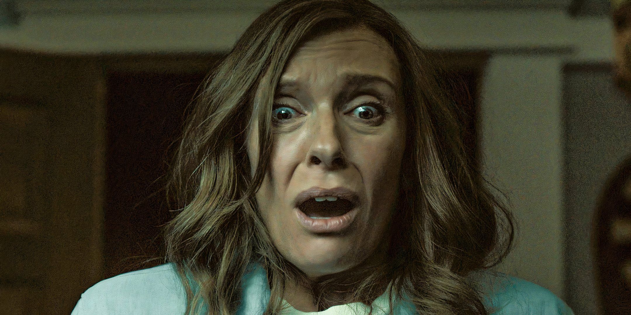 Toni Collette looking terrified as Annie Graham in Hereditary