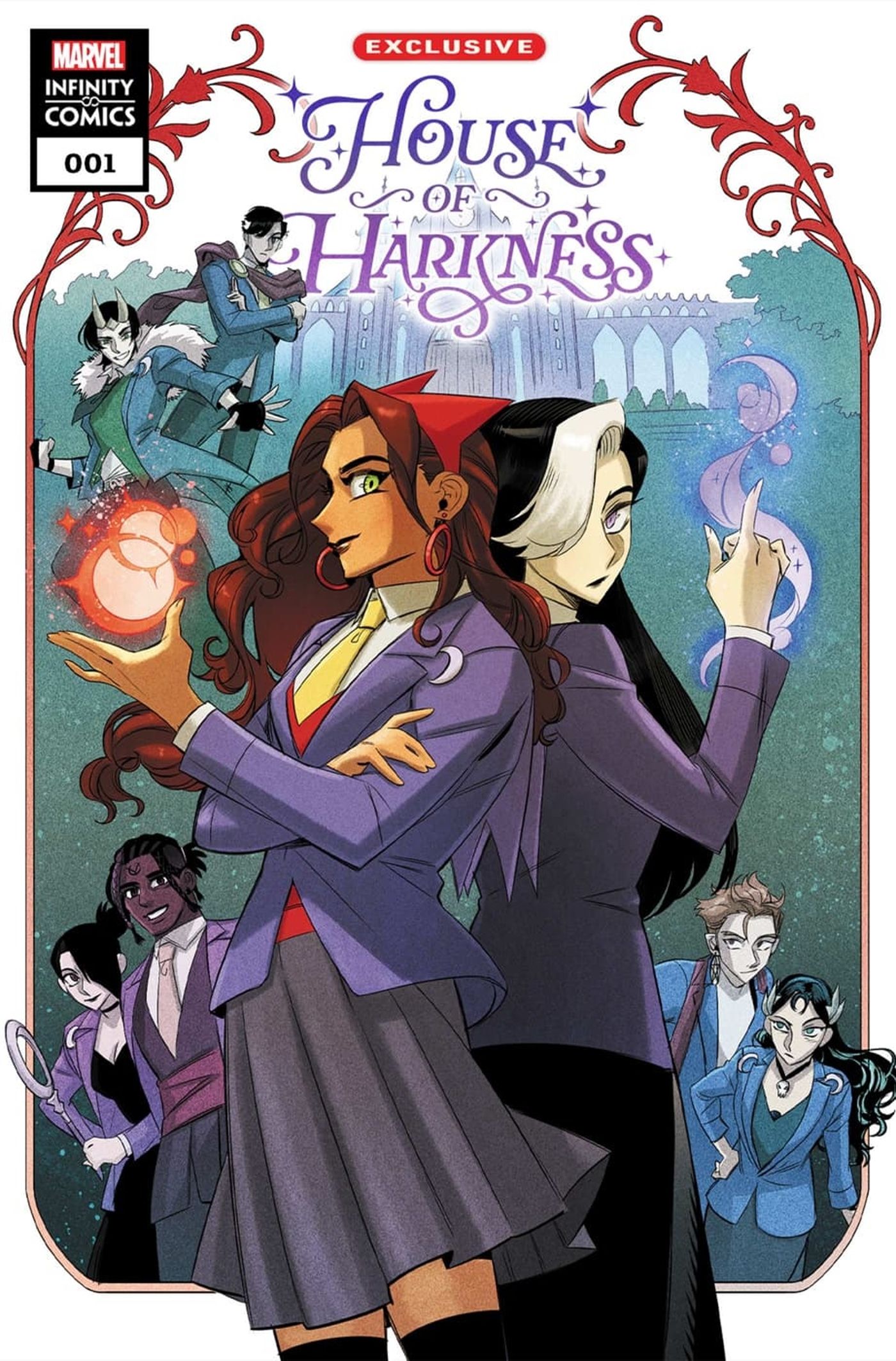 Capa da House of Harkness #1 com Agatha Harkness e Wanda Maximoff