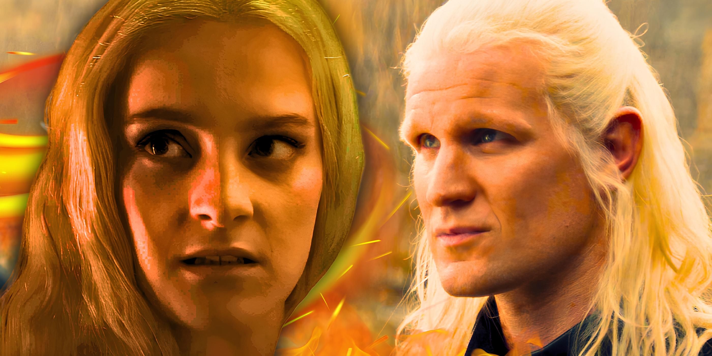 Custom image of Helaena and Daemon in House of the Dragon season 2, episode 8