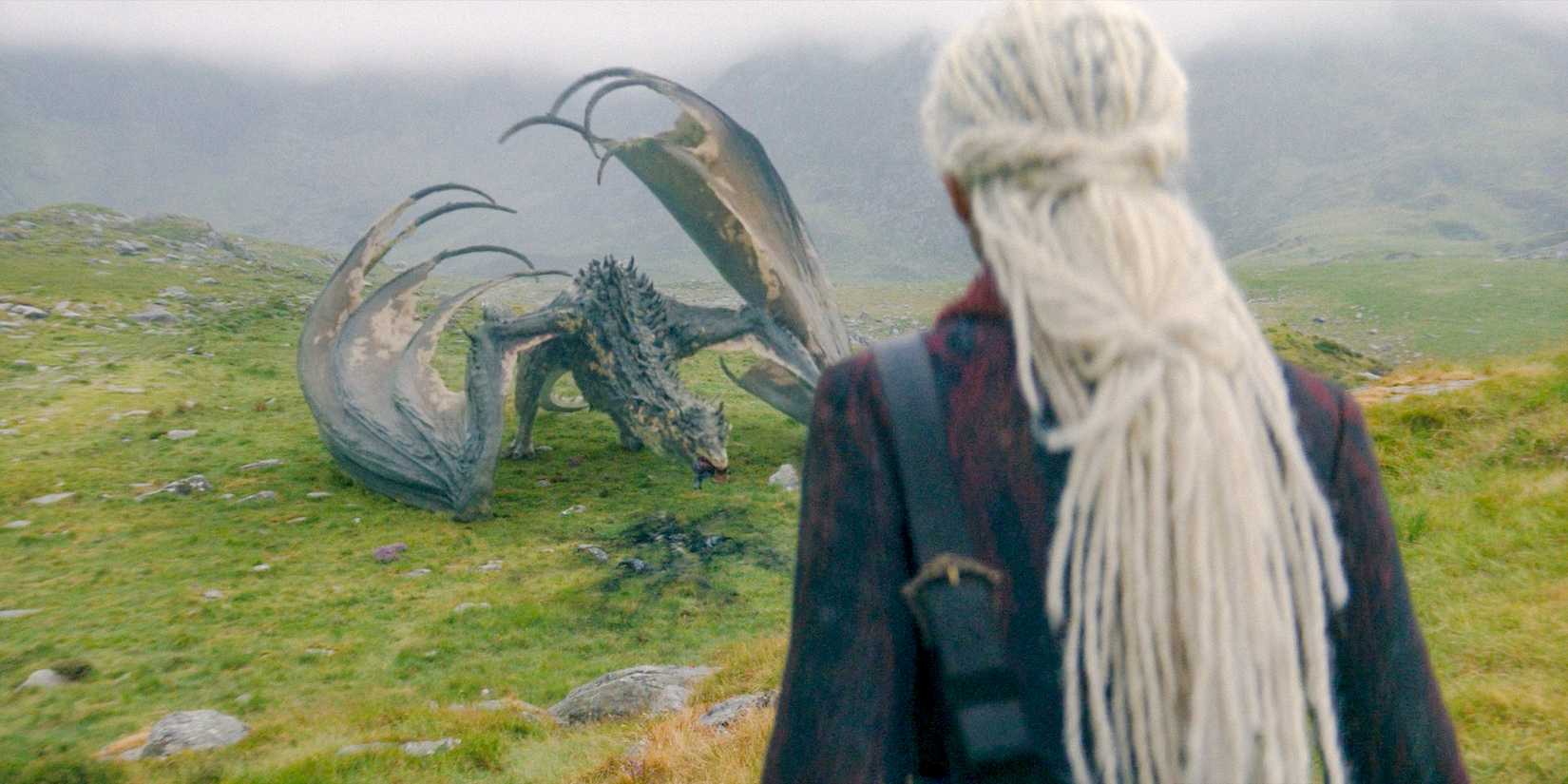 Rhaena finding her dragon in House of the Dragon season 2 Episode 8