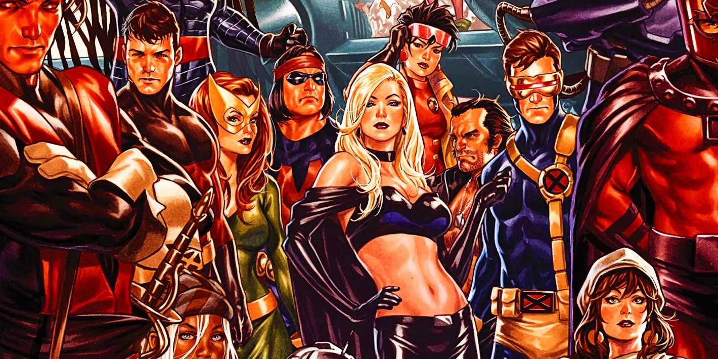 A gathering of mutants including Jean Grey, Jubilee, Cyclops, Wolverine, Warpath, &amp; more.