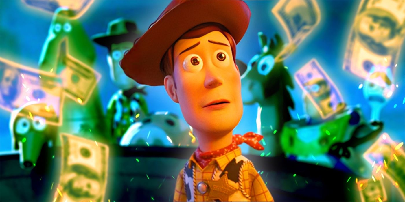 Gambar Kustom Woody yang tampak khawatir dan gambar Toy Story lainnya